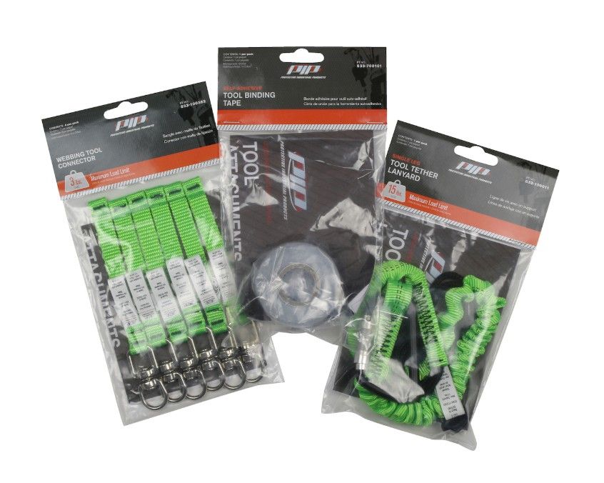 PIP Tool Tethering Kit - includes single leg lanyard, tool connectors, and tool tape  (#533-900101)