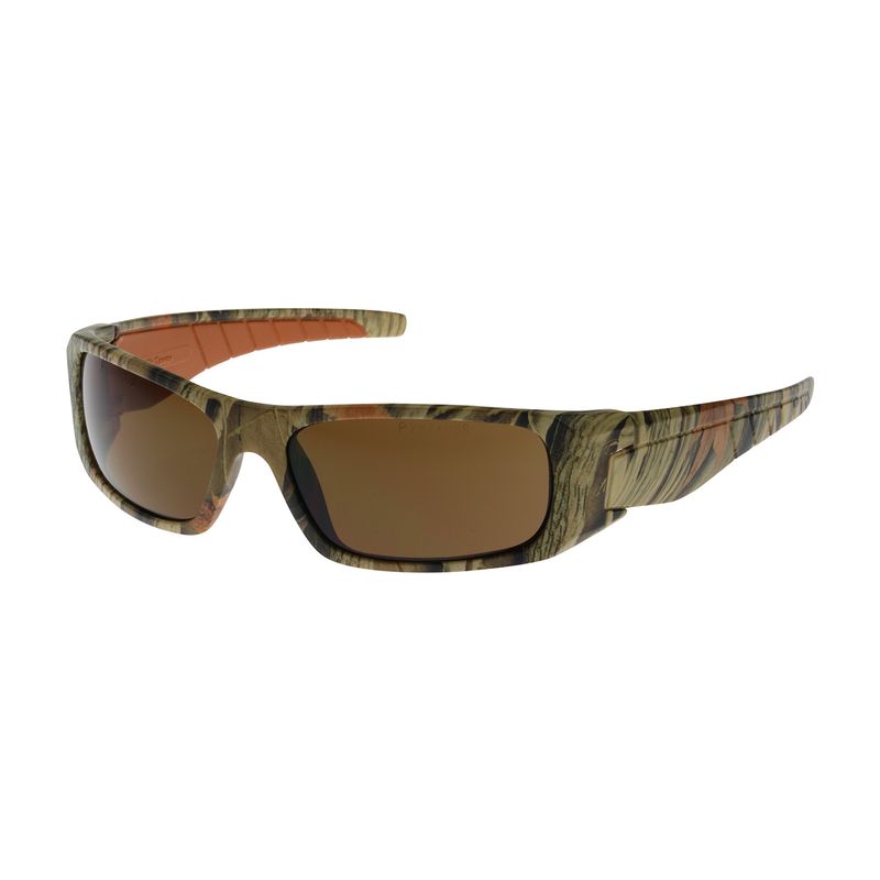 Squadron Full Frame Safety Glasses with Camouflage Frame, Brown Lens and Anti-Scratch / Anti-Fog Coating  (#250-53-1024)