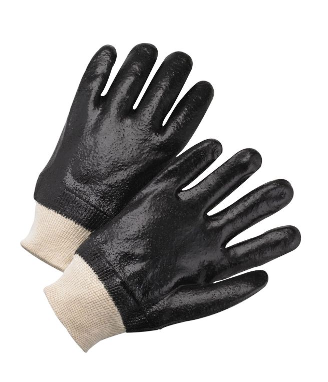 PIP® PVC Dipped Glove with Interlock Liner and Semi-Rough Finish - Knit Wrist (#1007R)
