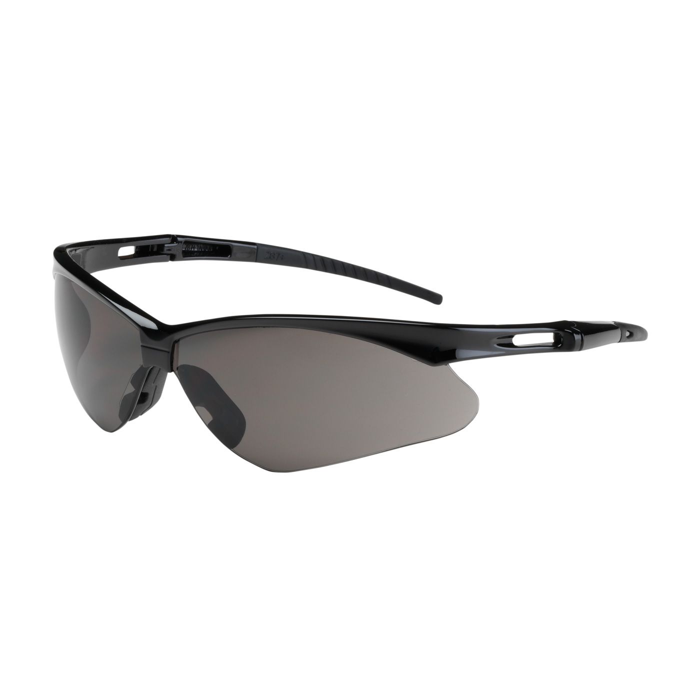 Anser Semi-Rimless Safety Glasses with Black Frame, Gray Lens and Anti-Scratch / Anti-Fog Coating  (#250-AN-10126)