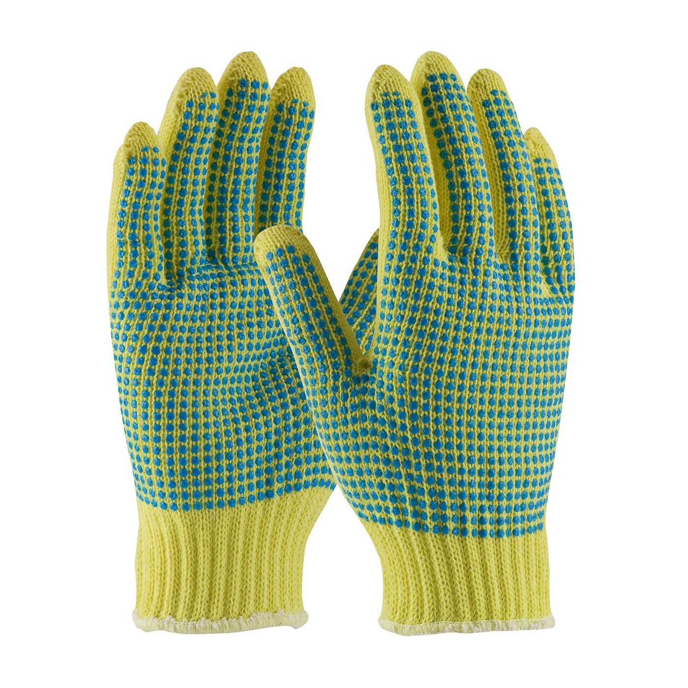 Kut Gard® Seamless Knit DuPont™ Kevlar® Glove with Double-Sided PVC Dot Grip - Medium Weight (#08-K300PDD)