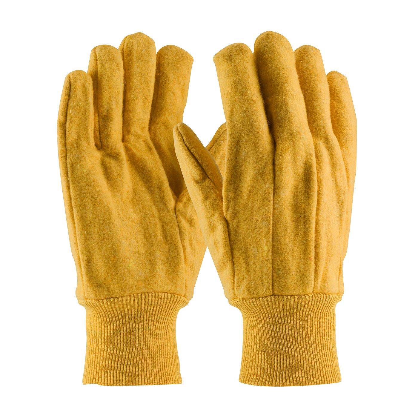 PIP Economy Grade Cotton Chore Glove with Single Layer Palm/Back and Nap-out Finish - Knit Wrist  (#93-568)