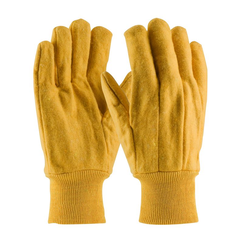 PIP Economy Grade Cotton Chore Glove with Single Layer Palm/Back and Nap-out Finish - Knit Wrist  (#93-568)