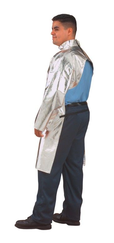 15oz. Aluminized Rayon 30" Open Back Coat (#564-AR-30)
