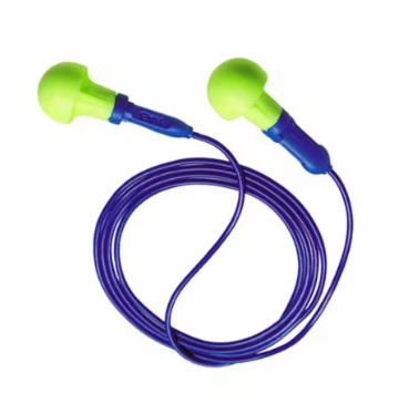 3M E-A-R Push-Ins Metal Detectable Earplugs, corded (#318-3000)
