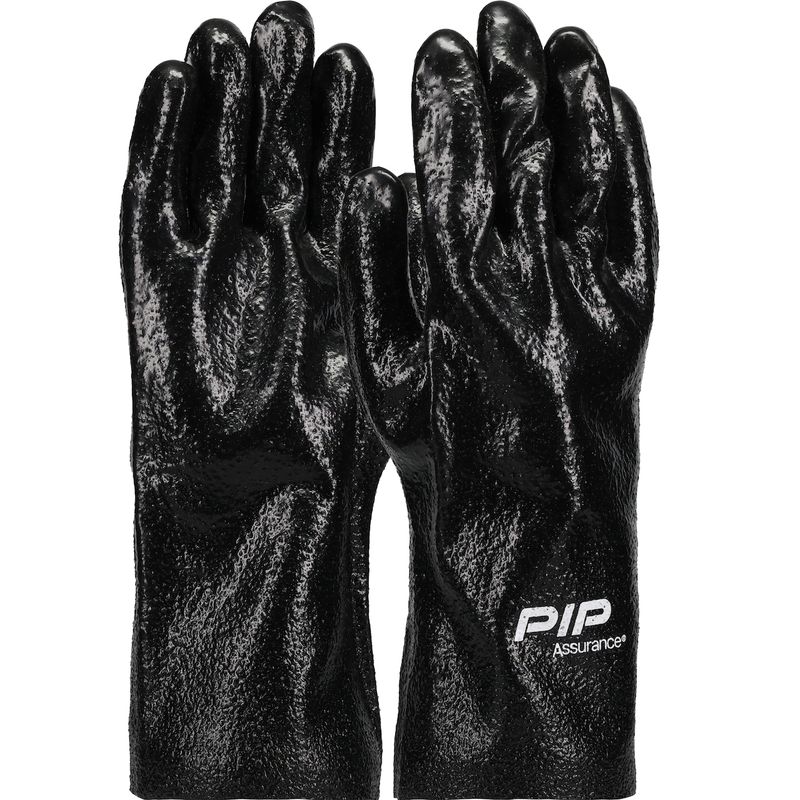 Assurance® Premium PVC Dipped Glove with Interlock Liner and Semi-Rough Finish - 12" Length (#58-8030R)