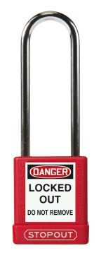 STOPOUT® Plastic Body Aluminum Padlocks With Hardened Steel Shackle