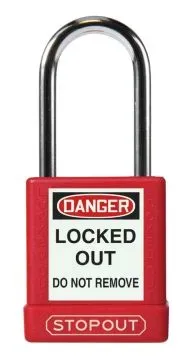 STOPOUT® Plastic Body Aluminum Padlocks with Hardened Steel Shackle