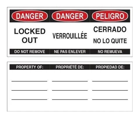 STOPOUT® Plastic Padlock Danger Label: Locked Out - Do Not Remove (#KDL801) STOPOUT® Plastic Padlock Danger Label: Locked Out - Do Not Remove (#KDL801)