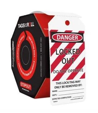 OSHA Danger Tags By-The-Roll: Locked Out Do Not Operate (#TAR416) OSHA Danger Tags By-The-Roll: Locked Out Do Not Operate (#TAR416)