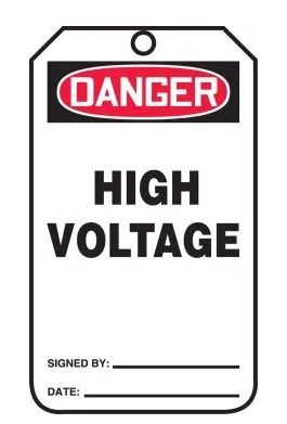 OSHA Danger Safety Tag: High Voltage (#MDT103CTM) OSHA Danger Safety Tag: High Voltage (#MDT103CTM)