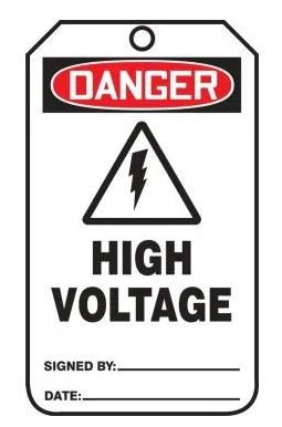Safety Tag High Voltage, 5/pack (#MDT003CTM) Safety Tag High Voltage, 5/pack (#MDT003CTM)