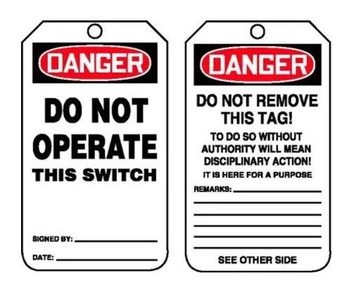 OSHA Danger Safety Tag: Do Not Operate This Switch (#MDT113CTM) OSHA Danger Safety Tag: Do Not Operate This Switch (#MDT113CTM)