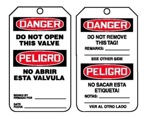Spanish Bilingual Tags, 25/pack (#TSP160CTP)