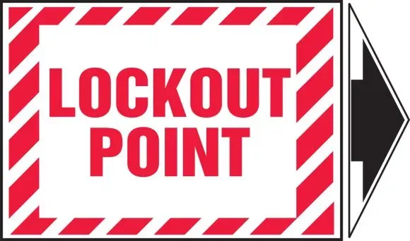 Magnetic Lockout/Tagout Label: Lockout Point (With Arrow) (#LLKT437) Magnetic Lockout/Tagout Label: Lockout Point (With Arrow) (#LLKT437)
