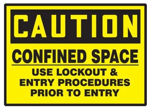 OSHA Caution Safety Labels: Confined Space - Use Lockout & Tagout Entry Procedures Prior To Entry, 5/pack (#LCSP608VSP) OSHA Caution Safety Labels: Confined Space - Use Lockout & Tagout Entry Procedures Prior To Entry, 5/pack (#LCSP608VSP)