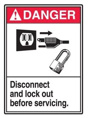 Lockout / Tagout Safety Labels, 5/pack (#LELC106VSP)