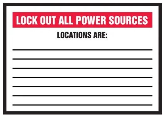 Lockout / Tagout Safety Labels, 5/pack (#LLKT505VSP)