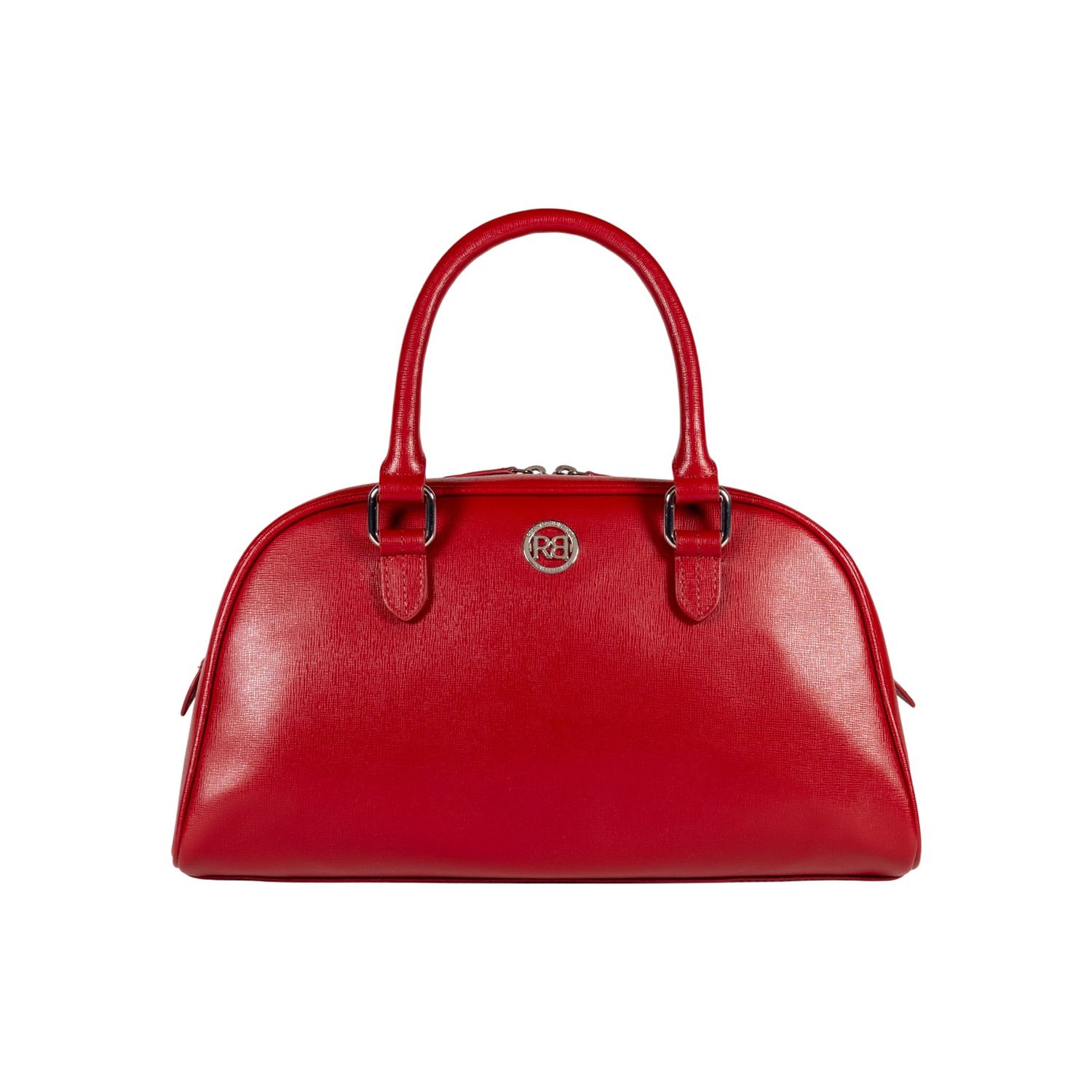 VIRGINIA Saffiano Leather Bowling Bag — Red | VIRGINIA Saffiano Dəri Çanta — Qırmızı