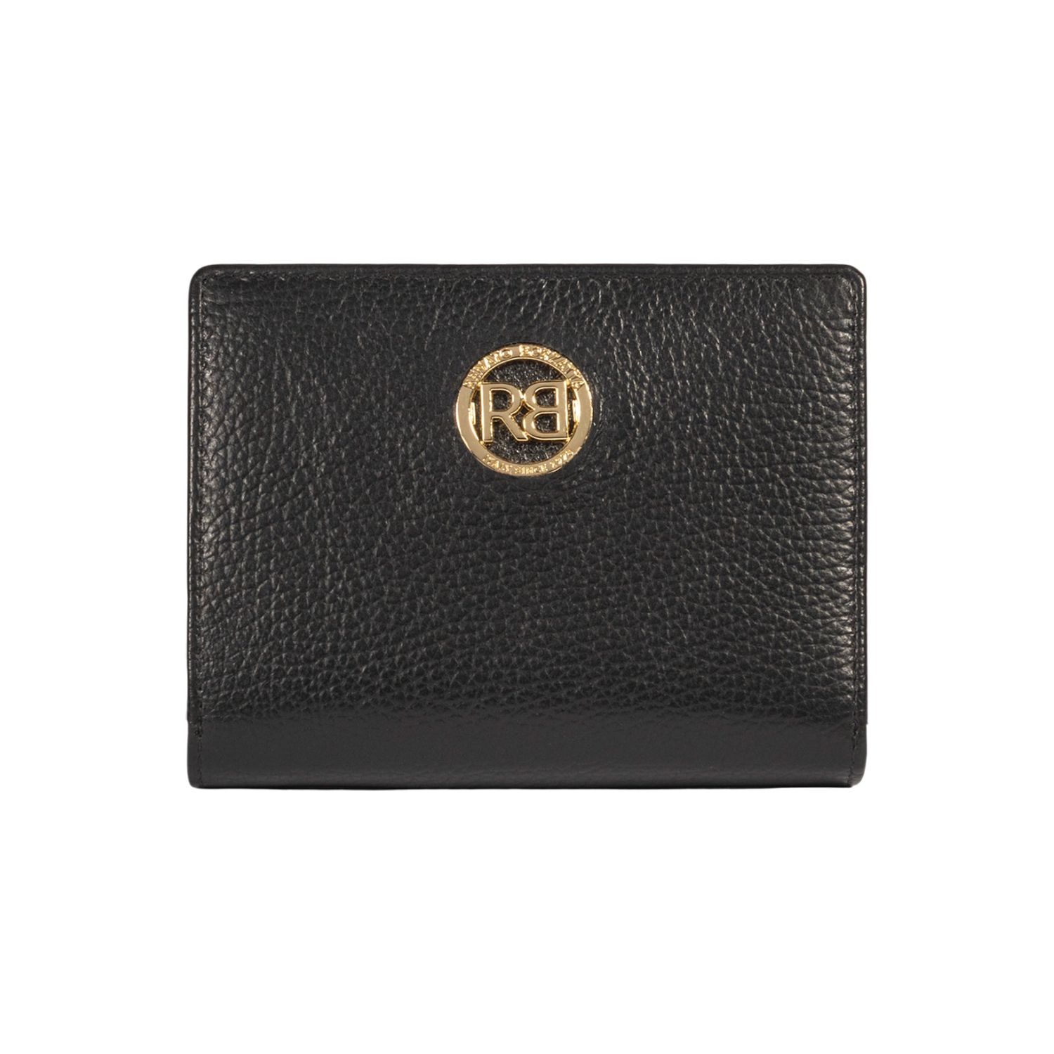 Women's Italian Grain Leather Wallet — Black | Qadın İtalyan Dənəli Dəri Cüzdanı — Qara