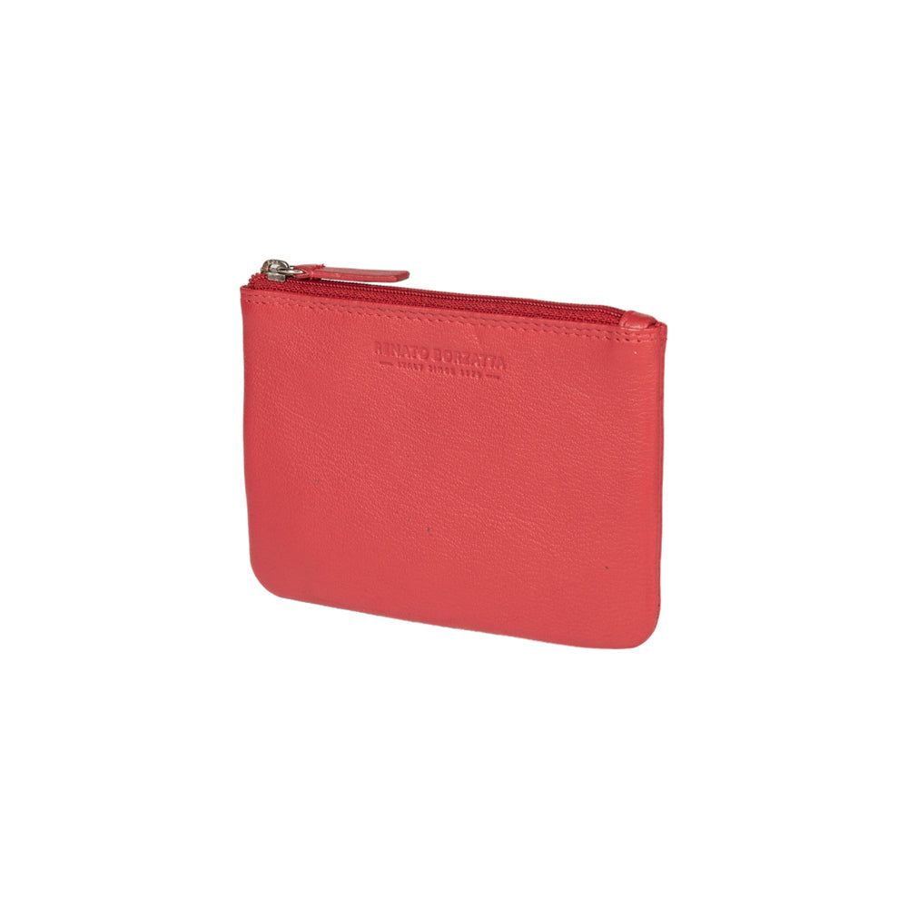 Italian Leather Key Holder &amp; Coin Pouch RFID — Red | İtalyan Dəri Açar Qabı və Pul Kisəsi RFID — Qırmızı