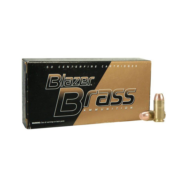 CCI Blazer Brass 40 S&amp;W Ammunition 165 Grain Brass 50 Rounds FMJ