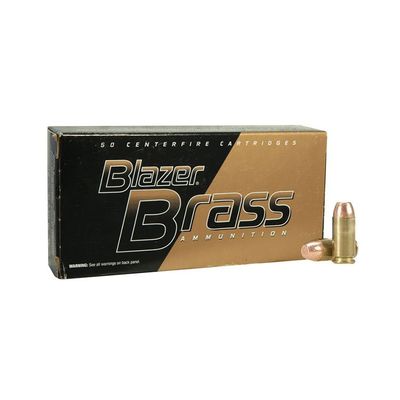 CCI Blazer Brass 40 S&amp;W Ammunition 165 Grain Brass 50 Rounds FMJ