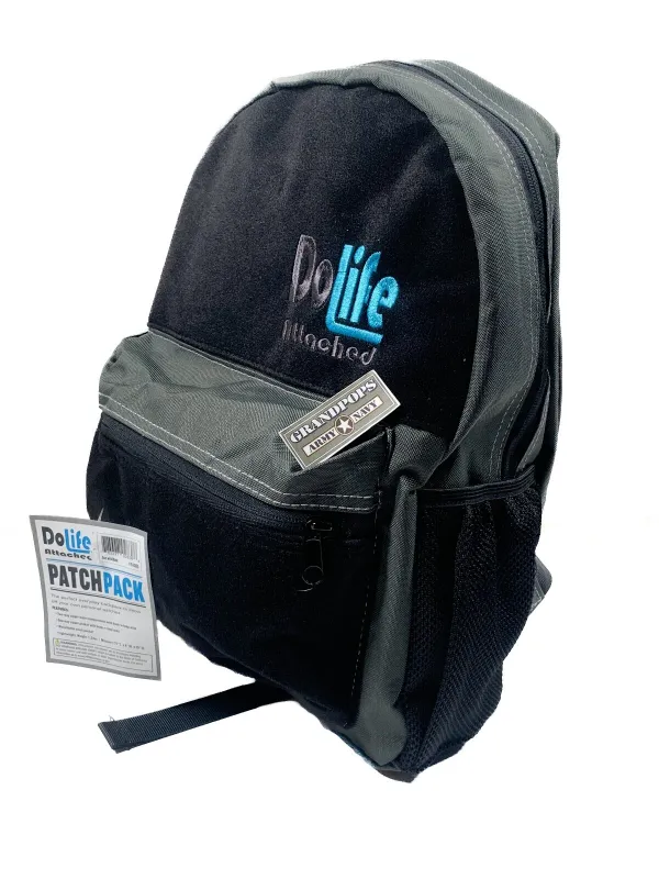 ​DOLIFE ATTACHED HOOK &amp; LOOP PATCH 2 POCKET BACKPACK