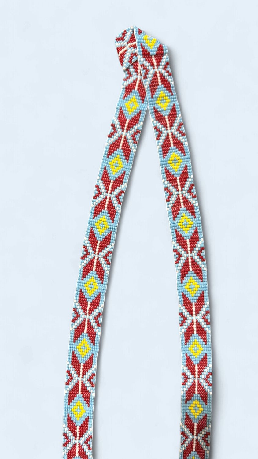 Beaded Morning Star Blue Medallion