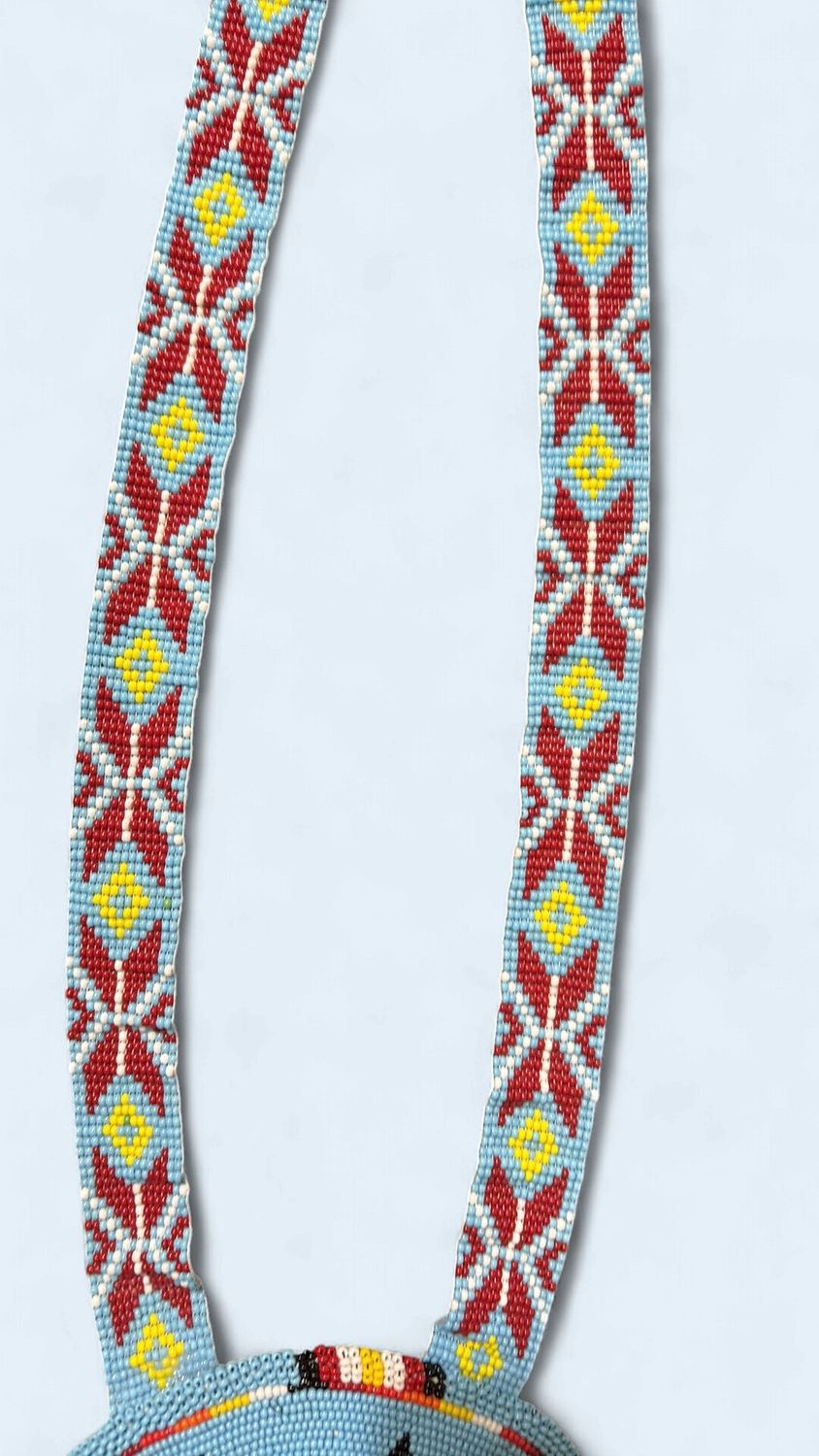 Beaded Morning Star Blue Medallion