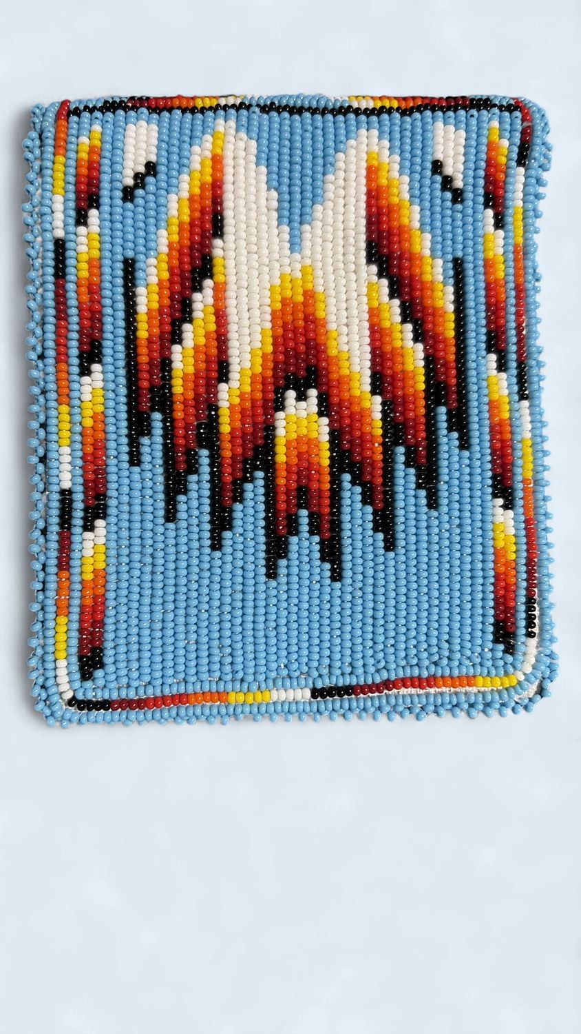 Tribal Blue Beaded Wallet