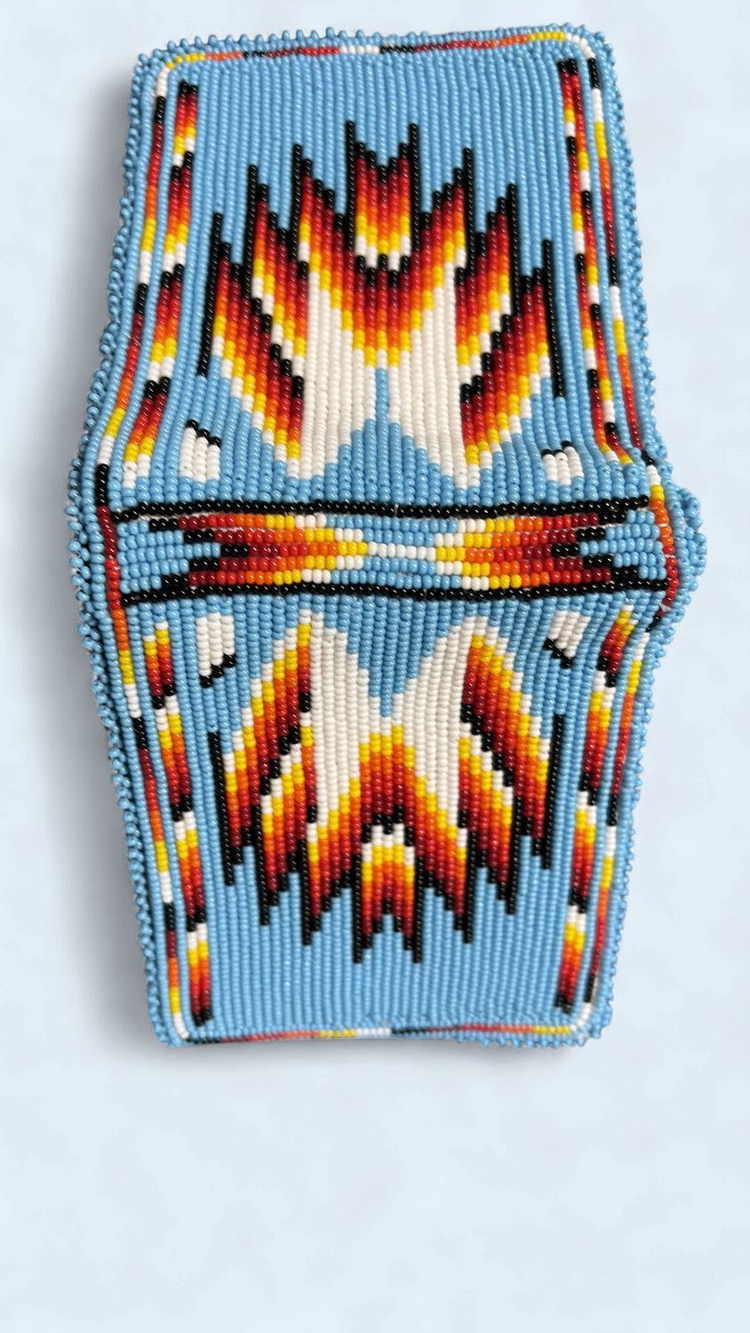 Tribal Blue Beaded Wallet
