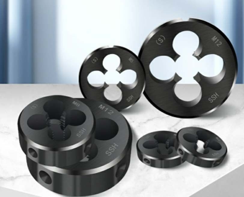 HSS Schneideisen Aussengewindeschneider metrisches Gewinde M3-M8 Profi Black