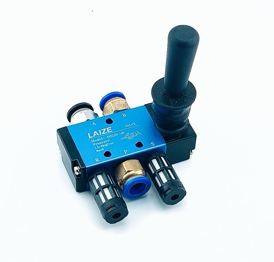 Pneumatik Ventil 5/2 Wege Wegeventil 1/8" 1/4" Handventil Joystick komplett set