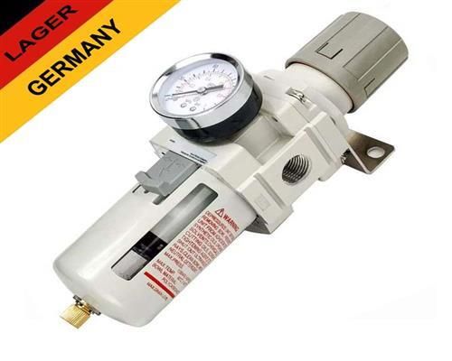 Druckminderer Druckluft Wartungseinheit Wasserabscheider Filter 3/8" Kompressor