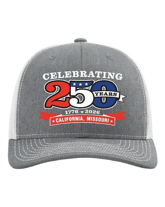 Richardson Snapback Trucker Cap - Heather Grey w/Light Grey Mesh