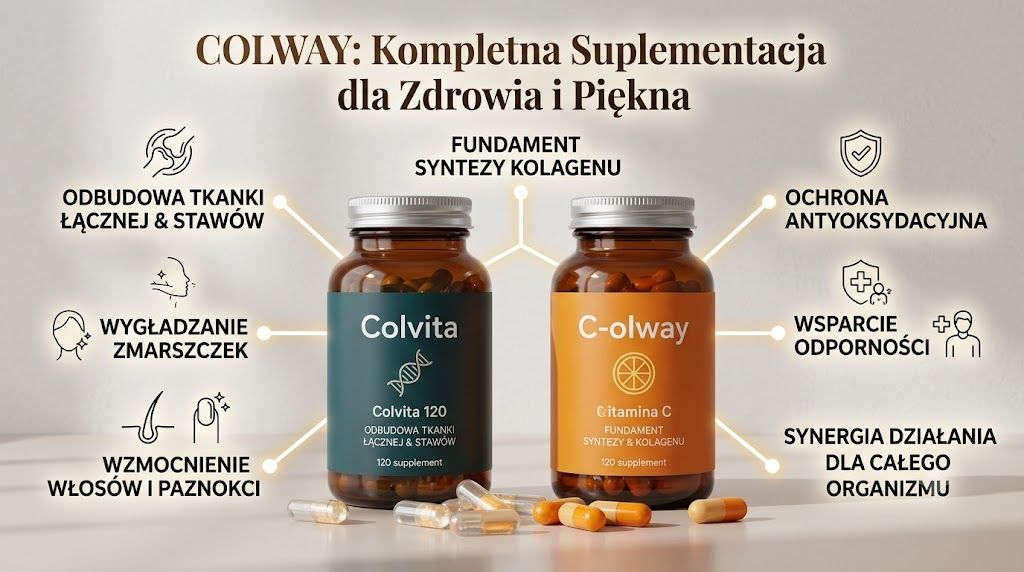 Zestaw Kolagenowy COLWAY nr 1 - COLVITA 60 kps + witamina C - 100 kps