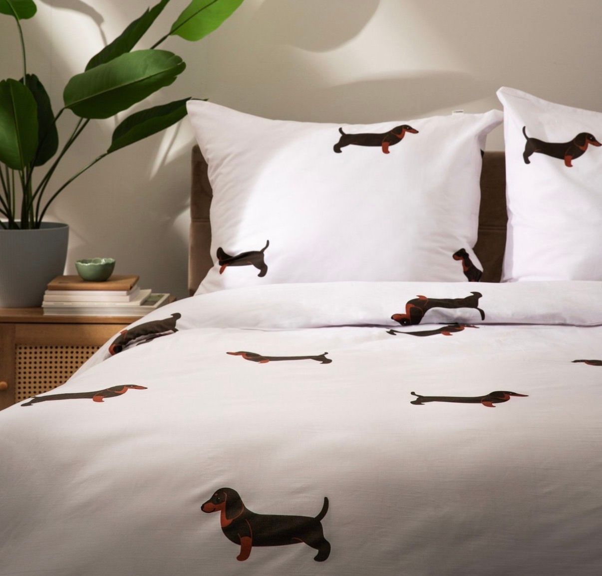 Pościel WINNIE bawełniana w jamniki 140x200 + 1*70x80 cm