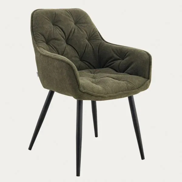 Krzesło FUSSY w tkaninie zielone 57x63x84 cm