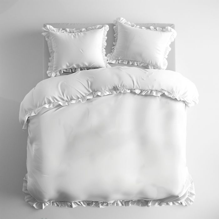 Pościel bawełniana Pure z falbaną 220x200