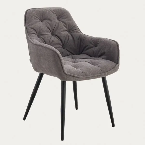 Krzesło FUSSY w tkaninie szare 57x63x84 cm