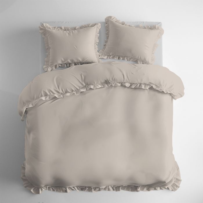 Pościel bawełniana Pure z falbaną 160x200