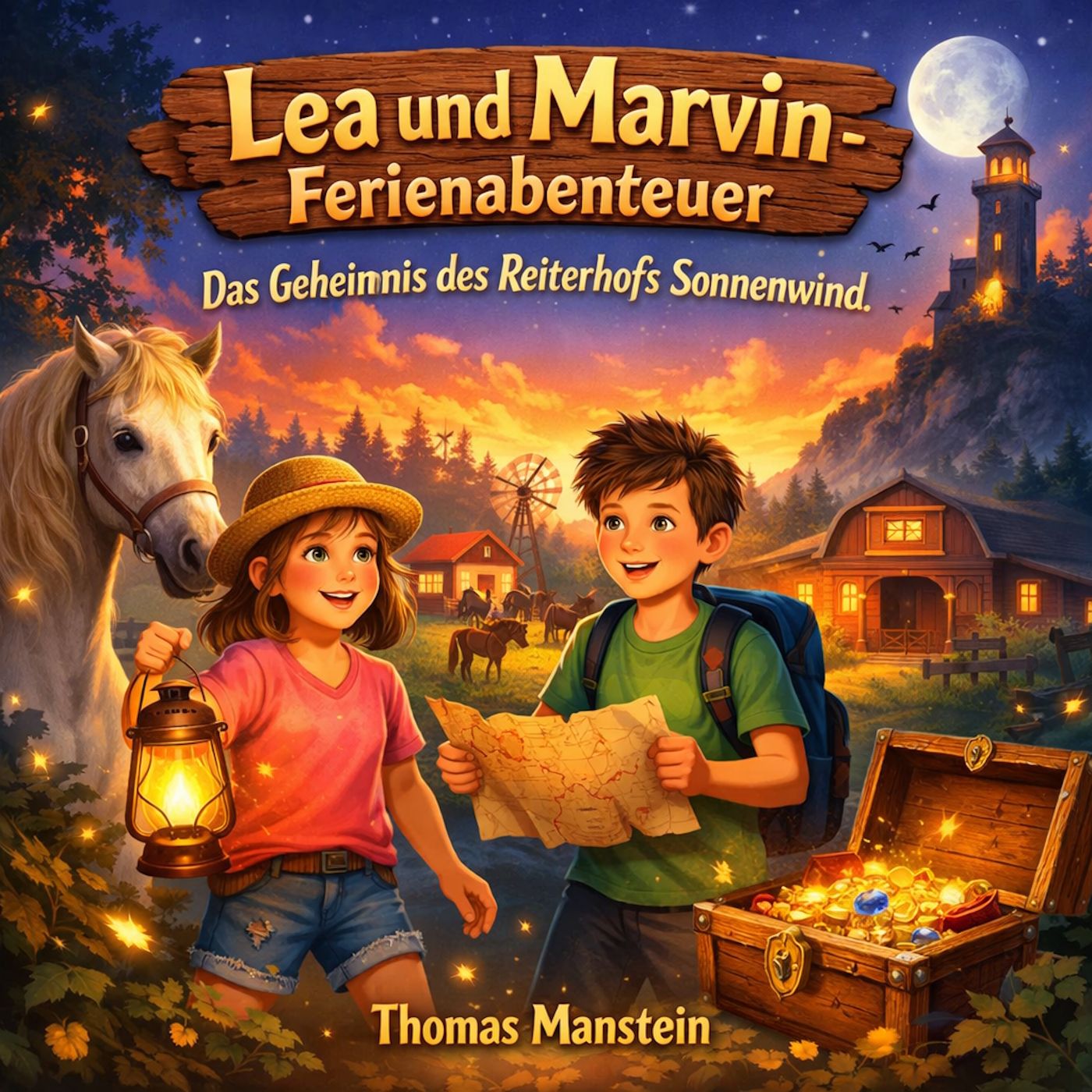 Hörbuch: Lea und Marvin - Ferienabenteuer 1 - Das Geheimnis des Reiterhofs Sonnenwind