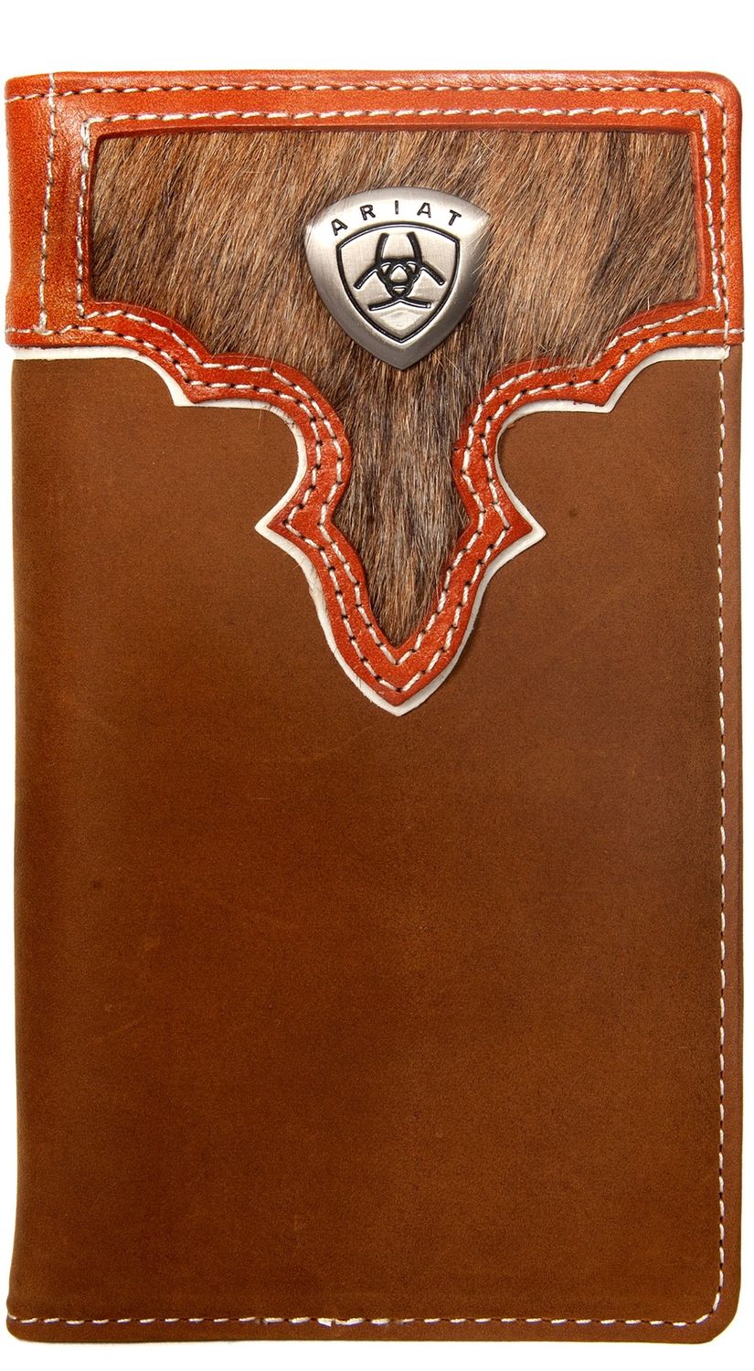 Ariat Rodeo Two Toned Hair Leather Wallet