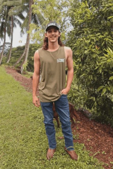 City N Country Mens Classic Army Tank, Color: Army Green, Size: S