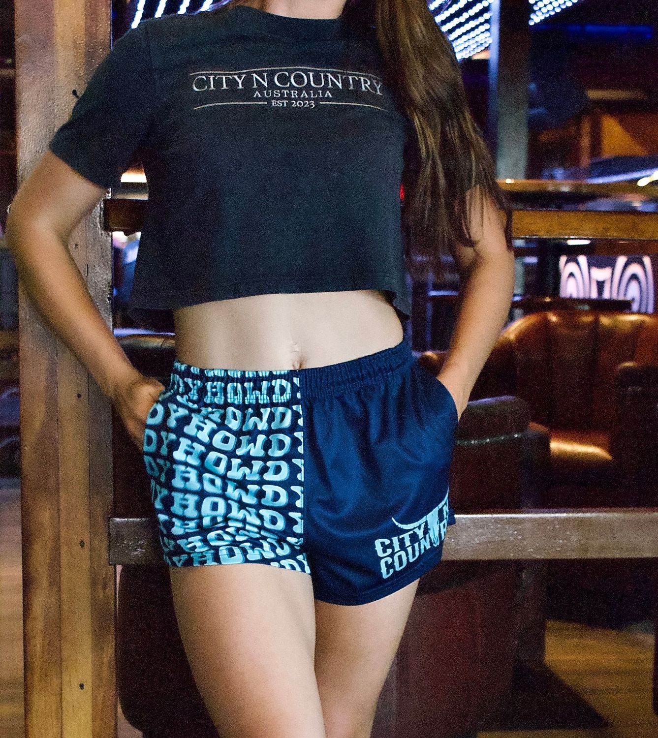 City N Country Adult Howdy Blue Footy Short, Size: XS