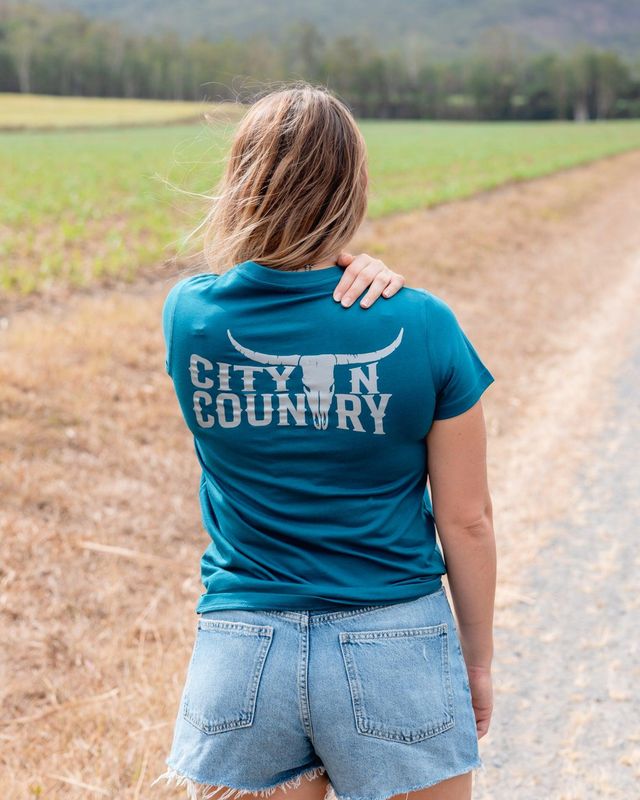 City N Country Ladies Classic Atlantic and Silver T-Shirt
