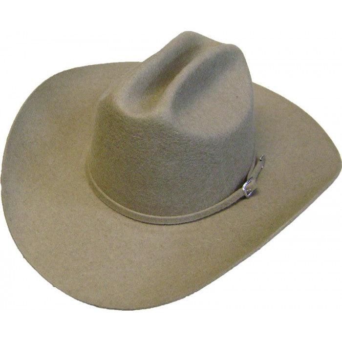 Summit Hat Wool Felt Cattleman With Elastic Band Tobacco Hat, Accessory size: S