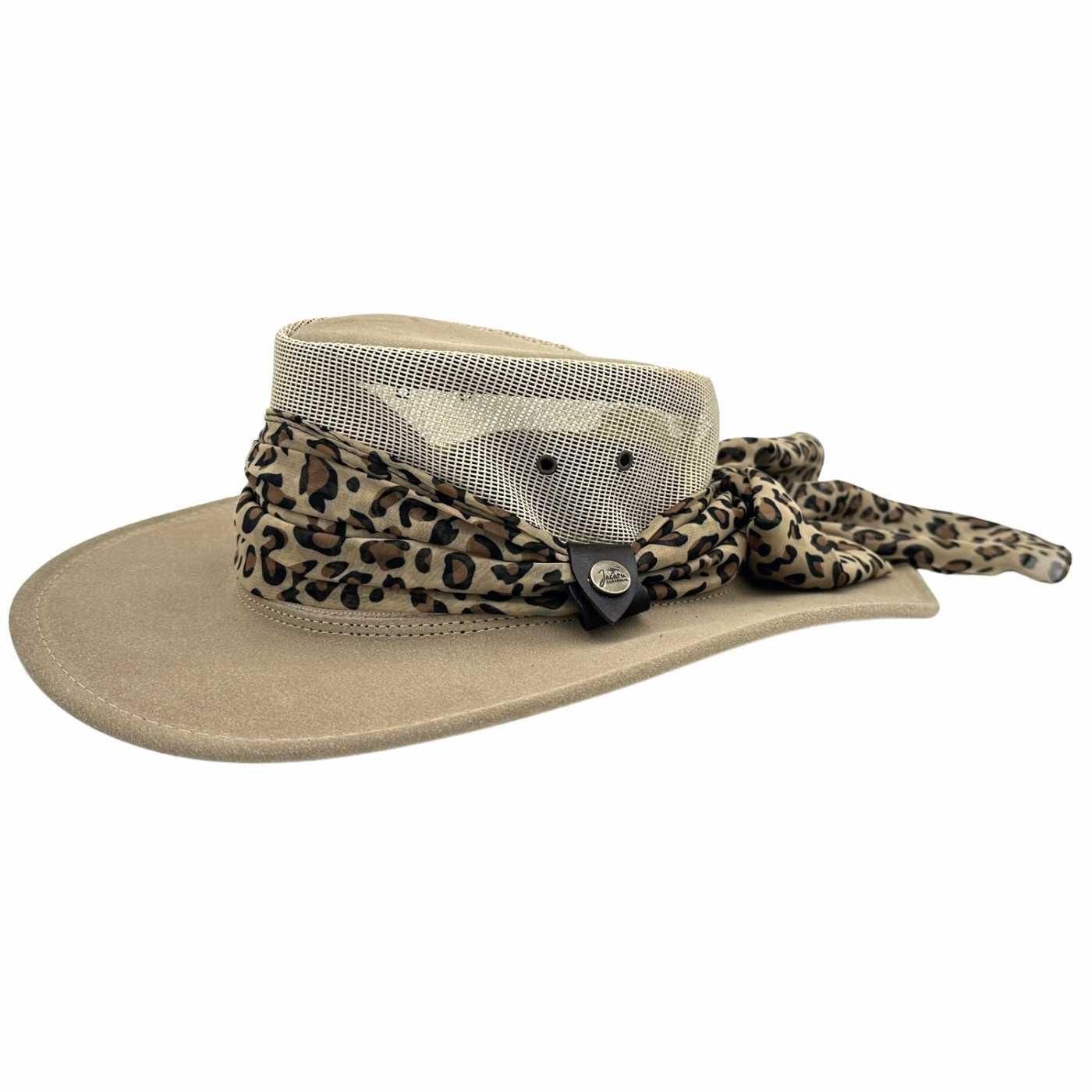 Jacaru Shady Lady Sand Leather Hat, Accessory size: S