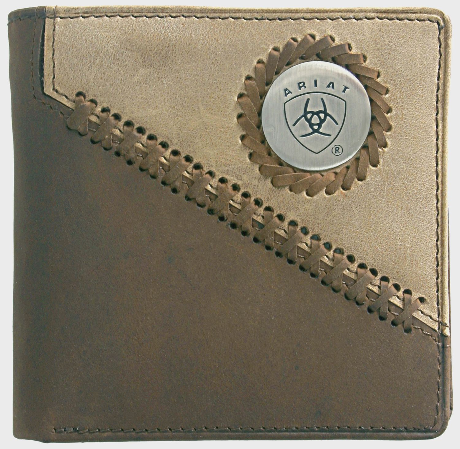 Ariat Bi Fold Two Toned Leather Wallet
